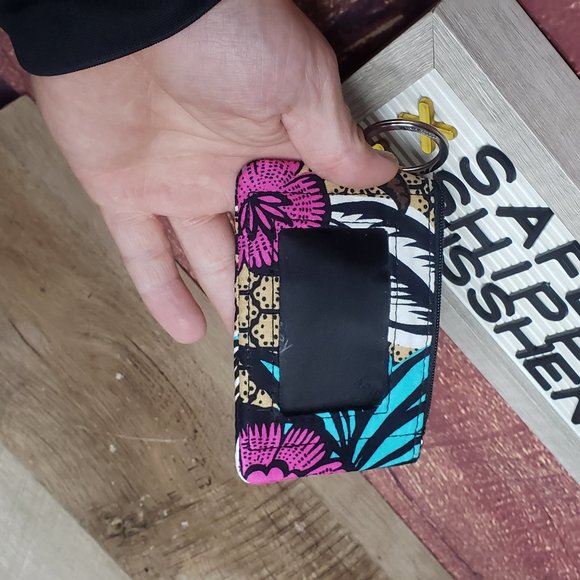 FINAL💲VERA BRADLEY FLORAL ROSE COIN PURSE WALLET - Picture 2 of 7